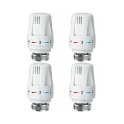 4 pcs Tête thermostatique de radiateur pcs, tête de thermostat de radiateur trv M30 x 1,5, vanne