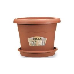 Pot a fleurs - ø 60 cm rond - Terracotta - Plastiken
