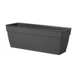 Jardiniere Ninfea r anthracite a réserve d'eau - Coloris gris anthracite - 60cm - Deroma