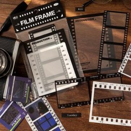 Autocollants de cadre de film photo vintage étiquette autocollante pour animaux de compagnie GT