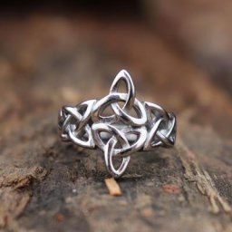 EYHIMD – bague Triquetra en acier inoxydable pour femmes bague de déclaration irlandais bijoux