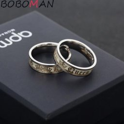 Bague de Couple lumineuse en acier inoxydable couronne dorée son roi sa reine mari et femme