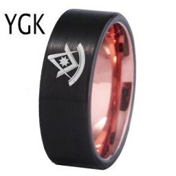 YGK – bague de maçon en tungstène pour homme bijoux anneau de mariage fiançailles anniversaire