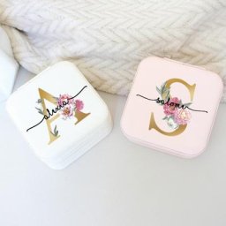 Boîte à bijoux de voyage personnalisée avec nom étui de proposition pour elle cadeau parfait pour