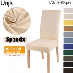 Housses de chaise en Spandex 24 couleurs 1/2/4/6/8 pièces couvre-siège de bureau de protection