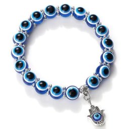 Bracelet turc porte-bonheur mauvais œil hibou éléphant tortue papillon pendentif pour femmes et