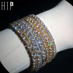 Bracelet de Tennis en cuivre pour hommes 1 rangée de 3mm/4mm/5mm Micro pavé cubique en Zircon