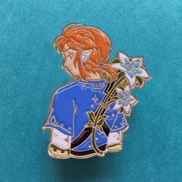 Broche en émail pour princesse et fleur sauvage une légende de jeu fantastique!