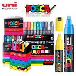 Uni Posca Peinture Marqueurs Ensemble PC-1M PC-3M PC-5M 7/8/15 document Blanc Acrylique graffiti