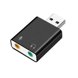 Carte son externe USB vers 3.5mm pour écouteurs adaptateur audio pour micro sauna téléphone
