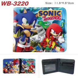 Portefeuille périphérique Sonic The Kasgehog porte-cartes court demi-pli porte-monnaie Anime