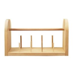 Porte-fil en bois avec broches rotatives horizontales et verticales support de bobine de fil