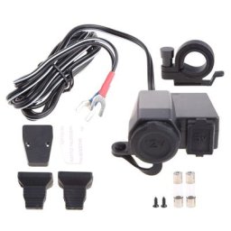 Prise de courant intégrée pour moto port d'alimentation USB Laguna ette 12V