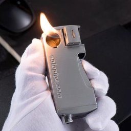 Allume-cigare coupe-vent rempli de gaz butane flamme ouverte presse ville cadeau haut de gamme