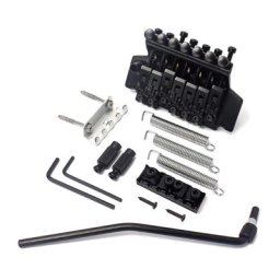Guitare électrique noire à 7 cordes pont Tremolo avec barre à Double verrouillage