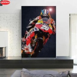 Peinture diamant rond 5D Moto GP Marc MarARC Art Graffiti Broderie DIY Mosaïque Décoration