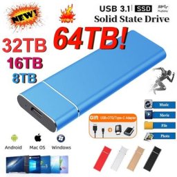 Disque dur externe SSD haute vitesse Mini disque dur portable USB 3.1 Type-C 1 To DecMarkets
