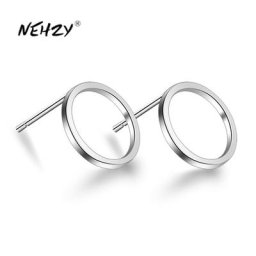 NEHZY – boucles d'oreilles rondes plaqué argent 925 pour femmes nouveauté bijoux de haute qualité