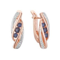 Boucles d'oreilles bohémiennes pour femmes couleur or Rose bleu Royal pierre à la mode cadeau
