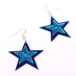 Kuguy – boucles d'oreilles en forme d'étoile pour femmes bijoux en acrylique bleu rose miroir