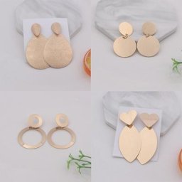 Boucles d'oreilles Vintage simples et exagérées pour femmes bijoux créatifs géométriques
