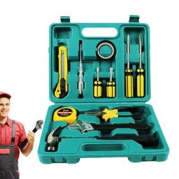 Kit d'Outils de Réparation Automobile avec Pince à Marteau Boîte à Outils de Travail Mécanique pour