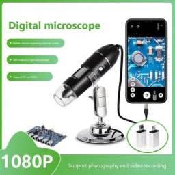 Microscope électronique Portable avec caméra HD 1600x3 en 1 USB type-c loupe LED pour soudage et