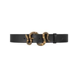 Gucci Ceinture En Cuir Avec Boucle Serpent