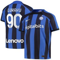 Maillot Inter Milan Domicile Vapor 22/23 avec flocage Lukaku 90