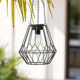 Suspension solaire Flave Noir H. 24 cm Unisexe