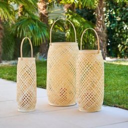 Lot de 3 lanternes Beige H.52 cm Unisexe