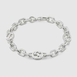 Gucci Bracelet Avec Chaîne Et Détail GG Enlacés