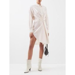 Étoile Isabel Marant Robe-chemise asymétrique en coton rayé