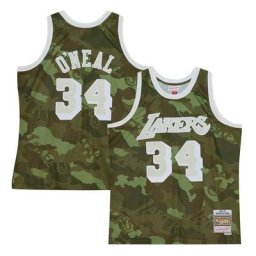 Maillot Los Angeles Lakers NBA Shaquille O'Neal Ghost Vert Camo Swingman Maillot Par Mitchell & Ness - Homme
