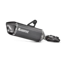 Silencieux arrière en titane en ligne Akrapovic, noir-gris