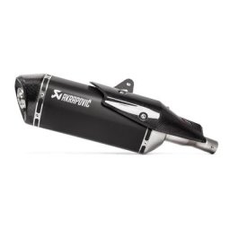 Silencieux arrière en titane en ligne Akrapovic, noir-gris