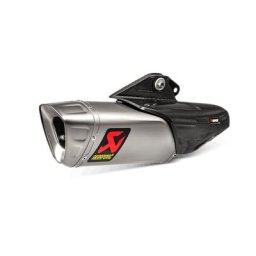 Silencieux arrière en titane en ligne Akrapovic, argent
