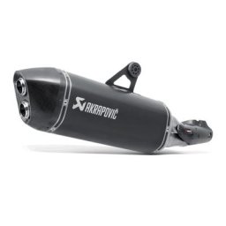 Silencieux arrière en titane en ligne Akrapovic, noir-gris