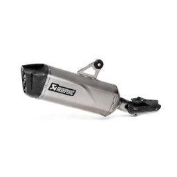 Silencieux arrière en titane en ligne Akrapovic, argent