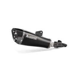 Silencieux arrière en titane en ligne Akrapovic, noir-gris