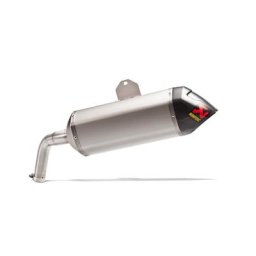 Silencieux arrière en titane en ligne Akrapovic, argent