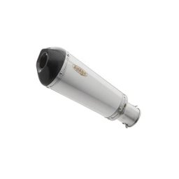 SHARK EXHAUST DSX-7 acier inoxydable brossé/argent carbone