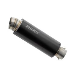 SHARK EXHAUST SRC 4 eloxed aluminium noir