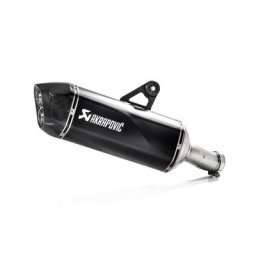 Silencieux arrière en titane en ligne Akrapovic, noir-gris