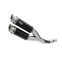 SHARK EXHAUST Track eloxed aluminium noir