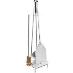 Accessoires Pour Four Pizza Pizzéria 4 Pièces 2 Pelles Aluminium/Laiton/Inox - Blanc