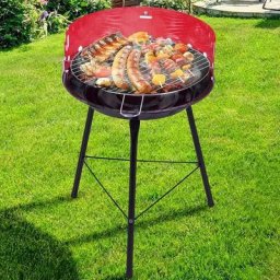 Enrico Coveri - Barbecue à Charbon de Bois Barbecue à Charbon de Bois en Métal 2 Niveaux avec Ecran