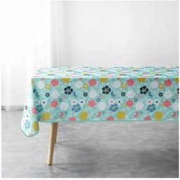 Douceur D'intérieur - Nappe rectangulaire antitache 150x240 cm Lily menthe - Vert