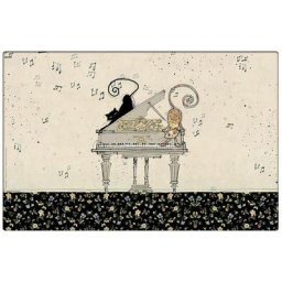 Le Monde Des Animaux - Set de table Chats sur Piano collection Bug Art