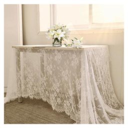 Nappe en dentelle rectangulaire - 150 x 300 cm, blanc